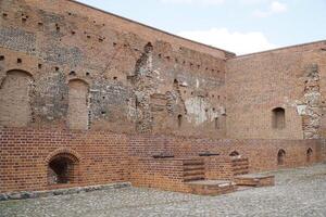 Ciechanow, Poland - June 8th, 2024 - Ruins of basements at Castle of the Masovian Dukes photo