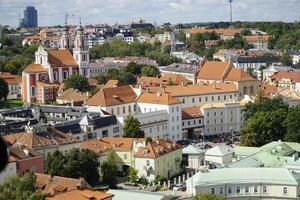 Vilnius, Lithuania - September 3th 2023 - Aerial view of the Old Town photo