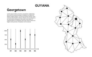 Communication network map. image of a low poly global map with city lights. Map in the form of lines and dots vector
