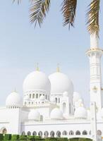 Beautiful mosque on a sunny day in Abu Dhabi photo