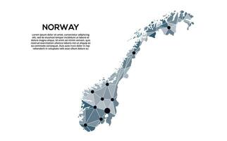 Communication network map. image of a low poly global map with city lights. Map in the form of lines and dots vector