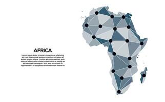 Communication network map. image of a low poly global map with city lights. Map in the form of lines and dots vector