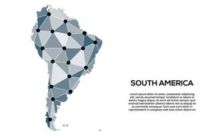 Communication network map. image of a low poly global map with city lights. Map in the form of lines and dots vector
