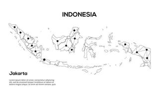Communication network map. image of a low poly global map with city lights. Map in the form of lines and dots vector