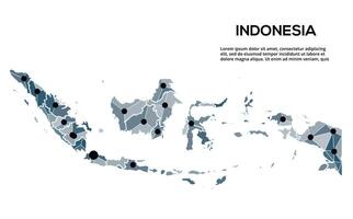 Communication network map. image of a low poly global map with city lights. Map in the form of lines and dots vector