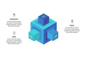 Creative concept for infographic with 3 steps, options, parts or processes. Business data visualization. vector