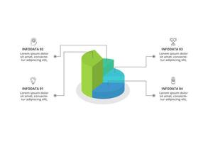 Creative concept for infographic with 4 steps, options, parts or processes. Business data visualization. vector