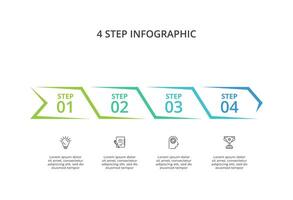 Creative concept for infographic with 4 steps, options, parts or processes. Business data visualization. vector