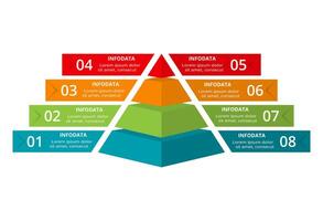 Creative concept for infographic with 8 steps, options, parts or processes. Business data visualization. vector