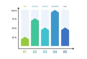 Creative concept for infographic with 5 steps, options, parts or processes. Business data visualization. vector