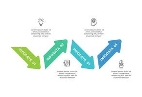 Creative concept for infographic with 4 steps, options, parts or processes. Business data visualization. vector