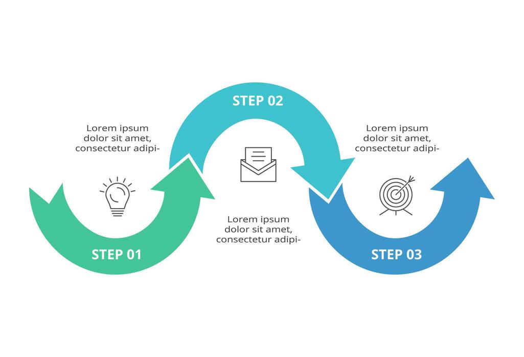 3 Step Process Vector Art, Icons, and Graphics for Free Download