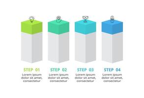 Creative concept for infographic with 4 steps, options, parts or processes. Business data visualization. vector