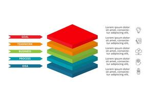 Creative concept for infographic with 5 steps, options, parts or processes. Business data visualization. vector