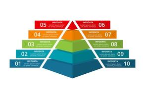 Creative concept for infographic with 10 steps, options, parts or processes. Business data visualization. vector