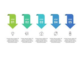 Creative concept for infographic with 5 steps, options, parts or processes. Business data visualization. vector