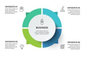 Creative concept for infographic with 4 steps, options, parts or processes. Business data visualization. vector
