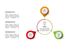 Creative concept for infographic with 3 steps, options, parts or processes. Business data visualization. vector