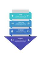 Creative concept for infographic with 4 steps, options, parts or processes. Business data visualization. vector