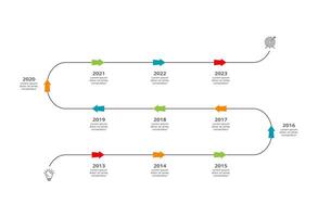 Creative concept for infographic with 11 steps, options, parts or processes. Business data visualization. vector