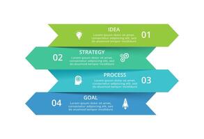 Creative concept for infographic with 4 steps, options, parts or processes. Business data visualization. vector