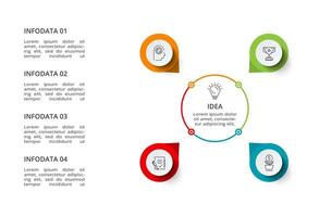 Creative concept for infographic with 4 steps, options, parts or processes. Business data visualization. vector