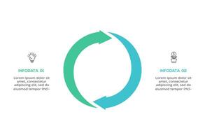 Creative concept for infographic with 2 steps, options, parts or processes. Business data visualization. vector