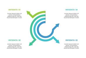 Creative concept for infographic with 4 steps, options, parts or processes. Business data visualization. vector