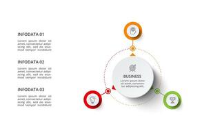 Creative concept for infographic with 3 steps, options, parts or processes. Business data visualization. vector