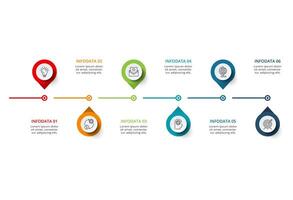 Creative concept for infographic with 6 steps, options, parts or processes. Business data visualization. vector