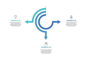 Creative concept for infographic with 3 steps, options, parts or processes. Business data visualization. vector