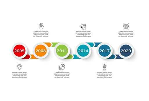 Creative concept for infographic with 6 steps, options, parts or processes. Business data visualization. vector