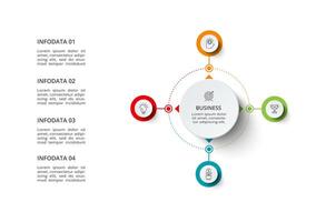 Creative concept for infographic with 4 steps, options, parts or processes. Business data visualization. vector