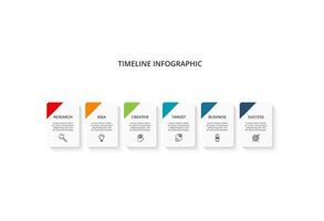 Creative concept for infographic with 6 steps, options, parts or processes. Business data visualization. vector