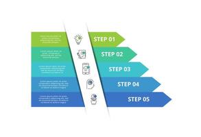 Creative concept for infographic with 5 steps, options, parts or processes. Business data visualization. vector