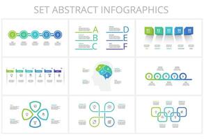 Set creative of graph, diagram with steps, options, parts or processes. business template for presentation vector