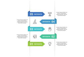 Creative concept for infographic with 5 steps, options, parts or processes. Business data visualization. vector