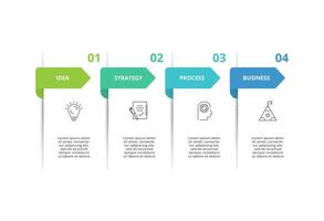 Creative concept for infographic with 4 steps, options, parts or processes. Business data visualization. vector