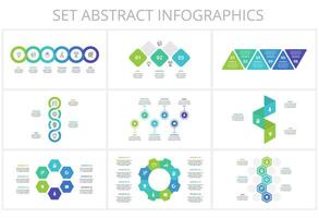Set creative of graph, diagram with steps, options, parts or processes. business template for presentation vector