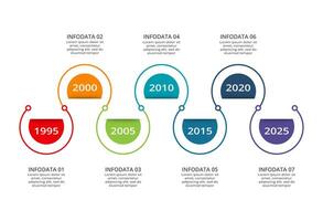 Creative concept for infographic with 7 steps, options, parts or processes. Business data visualization. vector