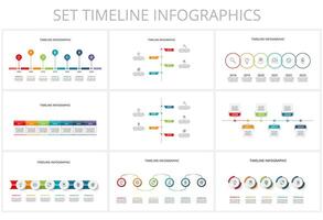 Set creative of graph, diagram with steps, options, parts or processes. business template for presentation vector
