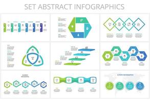 Set creative of graph, diagram with steps, options, parts or processes. business template for presentation vector