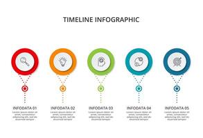 Creative concept for infographic with 5 steps, options, parts or processes. Business data visualization. vector