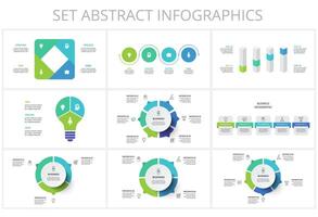 Set creative of graph, diagram with steps, options, parts or processes. business template for presentation vector