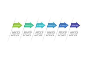 Creative concept for infographic with 6 steps, options, parts or processes. Business data visualization. business template for timeline presentation. vector