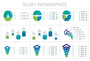 Set creative of graph, diagram with steps, options, parts or processes. business template for presentation vector