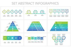 Set creative of graph, diagram with steps, options, parts or processes. business template for presentation vector