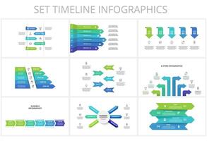 Set creative of graph, diagram with steps, options, parts or processes. business template for presentation vector