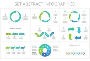 Set creative of graph, diagram with steps, options, parts or processes. business template for presentation vector
