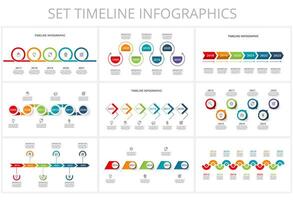 Set creative of graph, diagram with steps, options, parts or processes. business template for presentation vector